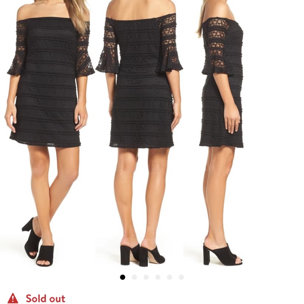 Off shoulder lace dress